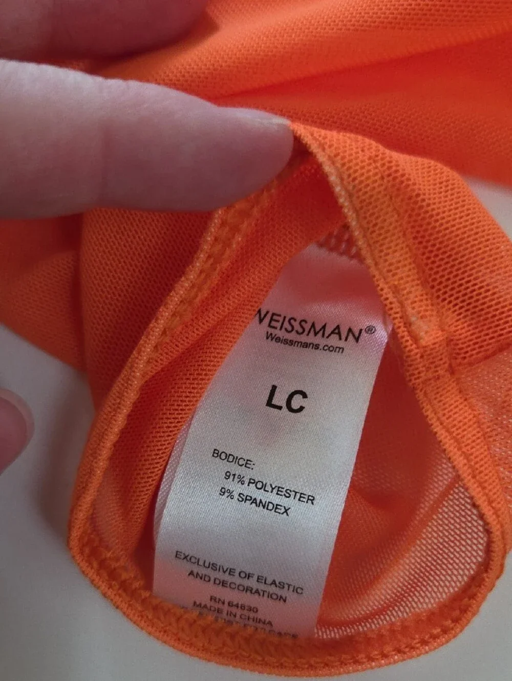Weissman Glam Costume - Orange